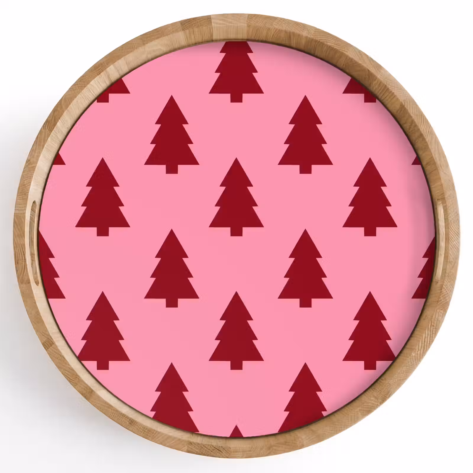 Tablett - Weihnachtsbaum – Rot – Rosa — 1