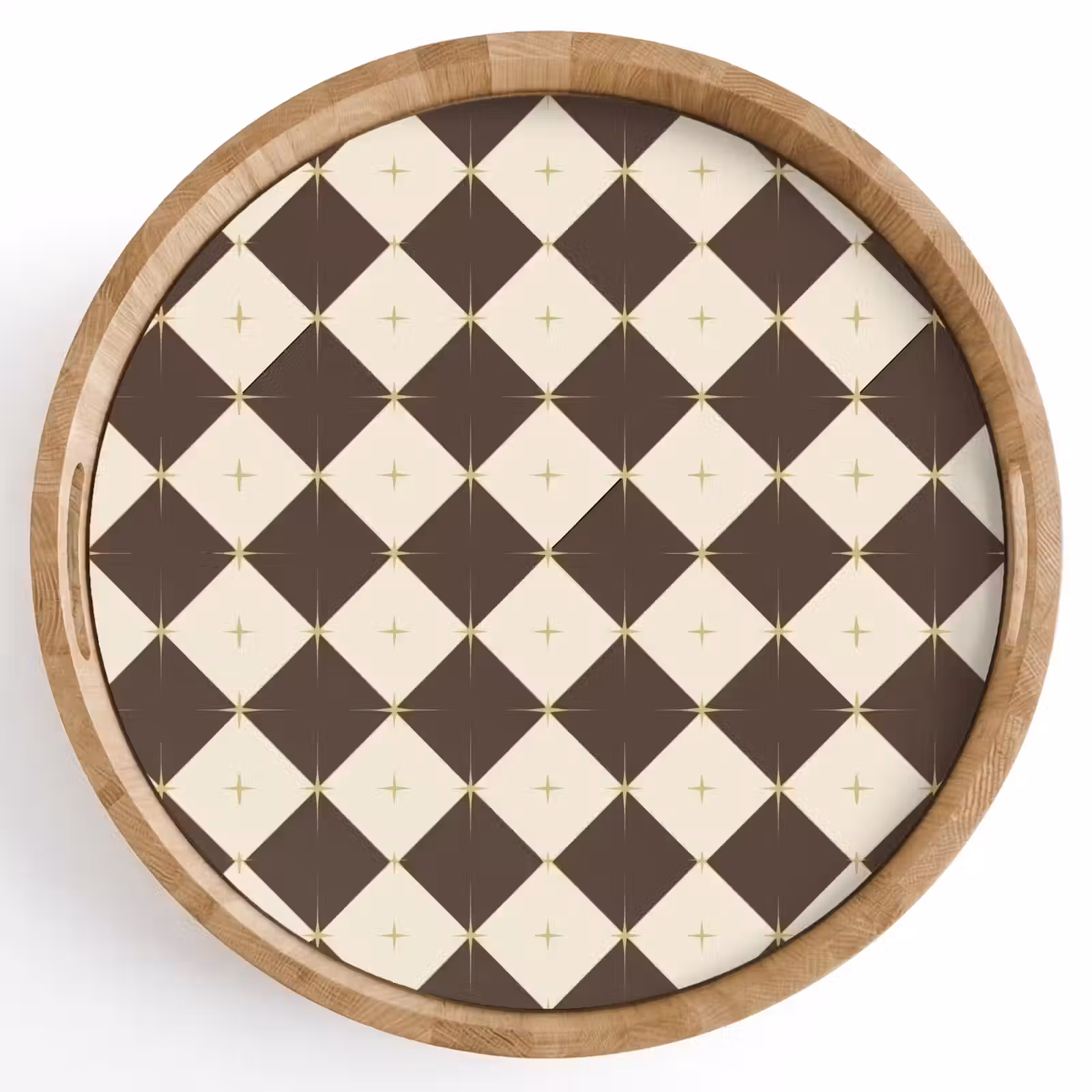 Tablett - Stern – Braun – Weiß – Weihnachten — 1