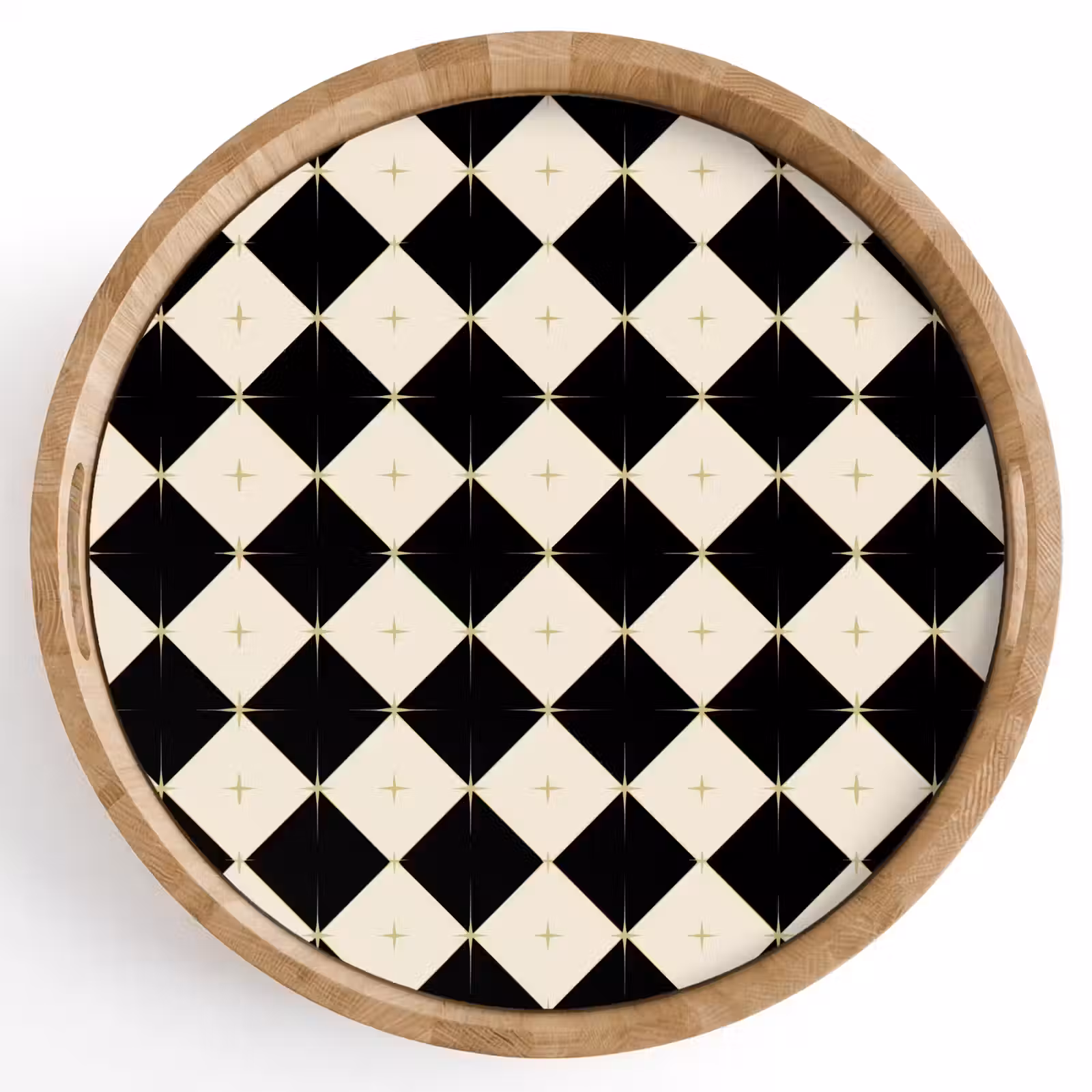 Tablett - Stern – Schwarz – Weiß – Weihnachten — 1