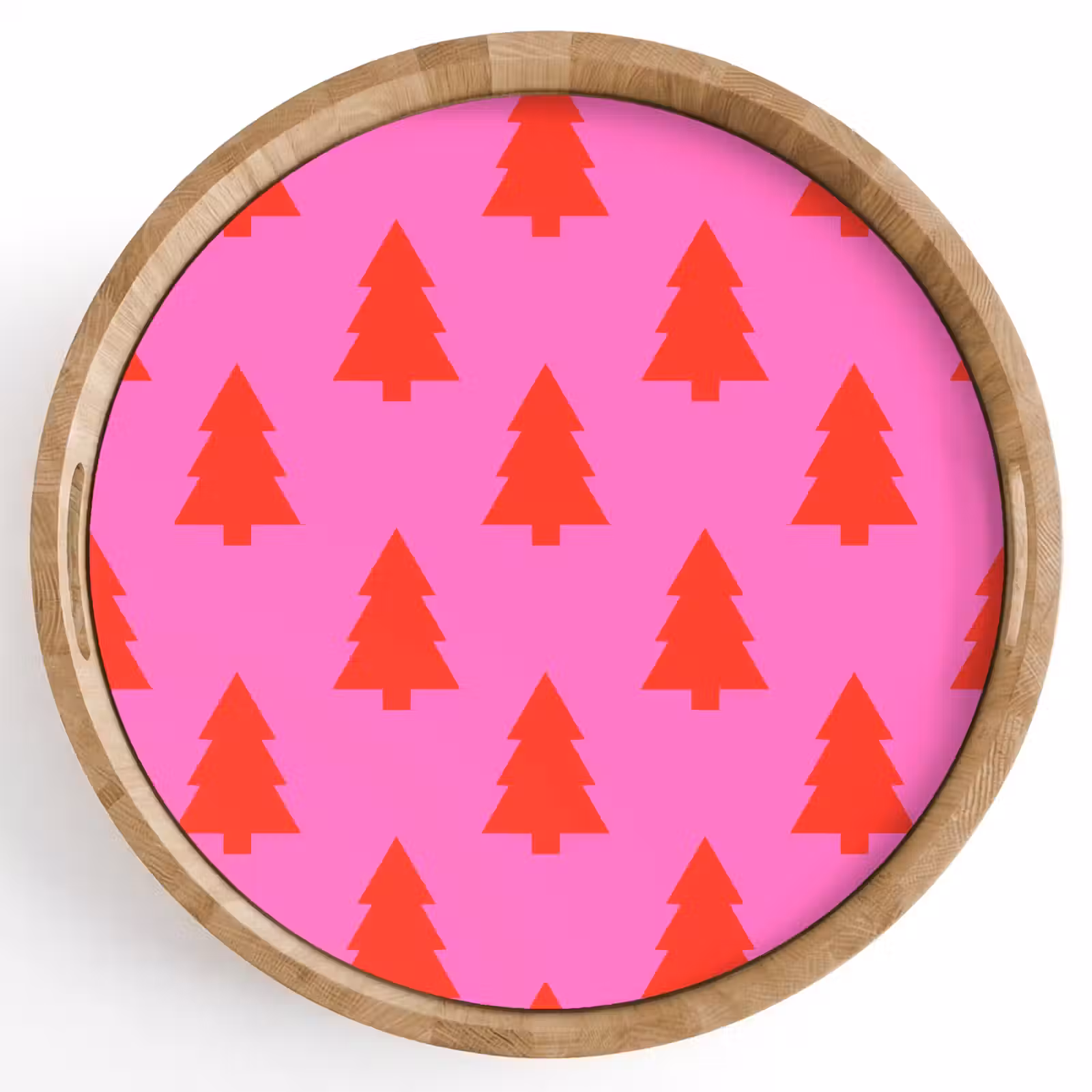 Tablett - Weihnachtsbaum – Rot – Neon — 1
