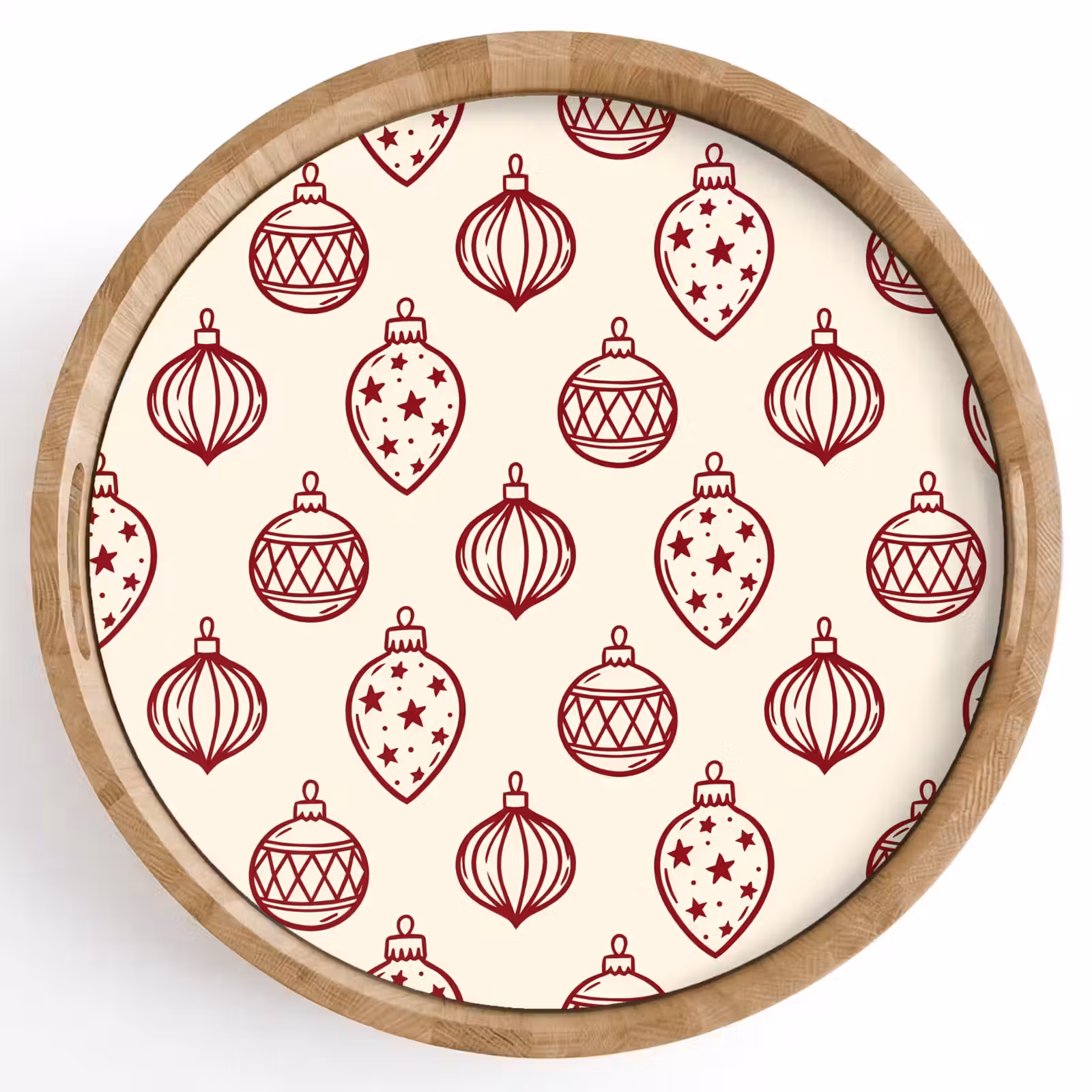 Tablett - Weihnachtskugel – Rot – Weihnachten — 1