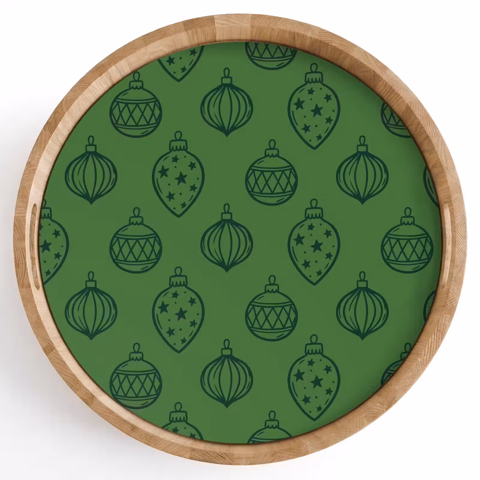 Tablett - Weihnachtskugel – Weihnachten – Grün — 1