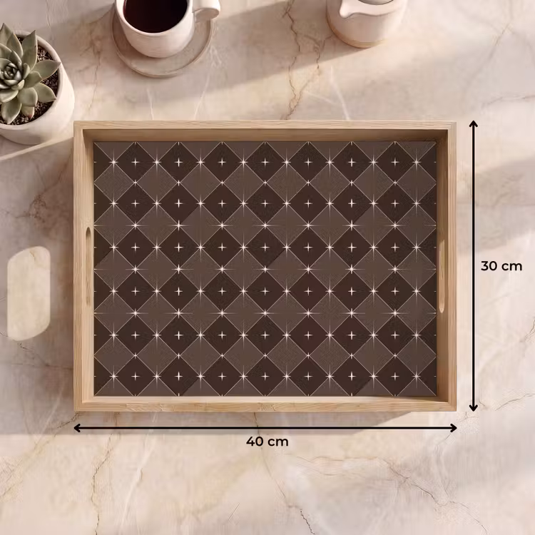 Tablett - Stern – Braun – Taupe – Weihnachten — 9