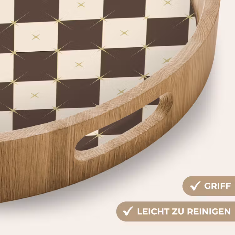 Tablett - Stern – Braun – Weiß – Weihnachten — 5