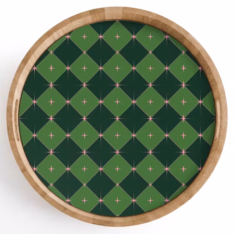 Tablett - Stern – Grün – Rosa – Weihnachten — 1