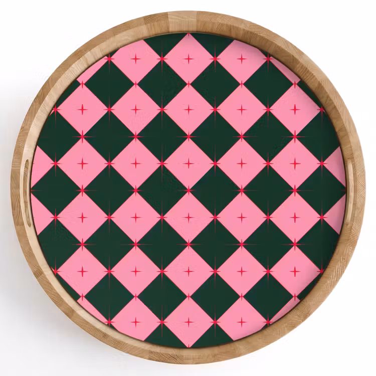 Tablett - Stern – Rosa – Grün – Weihnachten — 1