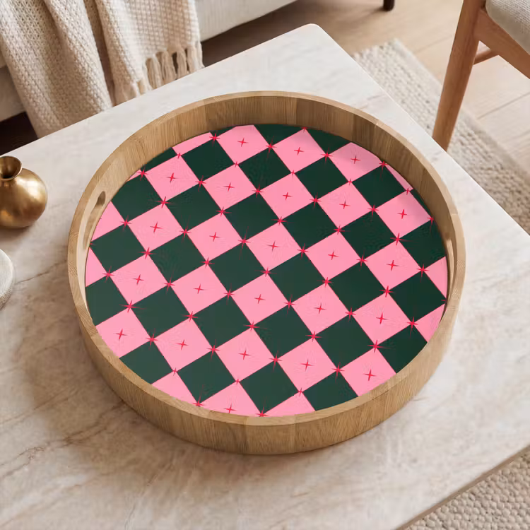 Tablett - Stern – Rosa – Grün – Weihnachten — 2