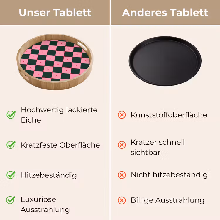 Tablett - Stern – Rosa – Grün – Weihnachten — 3