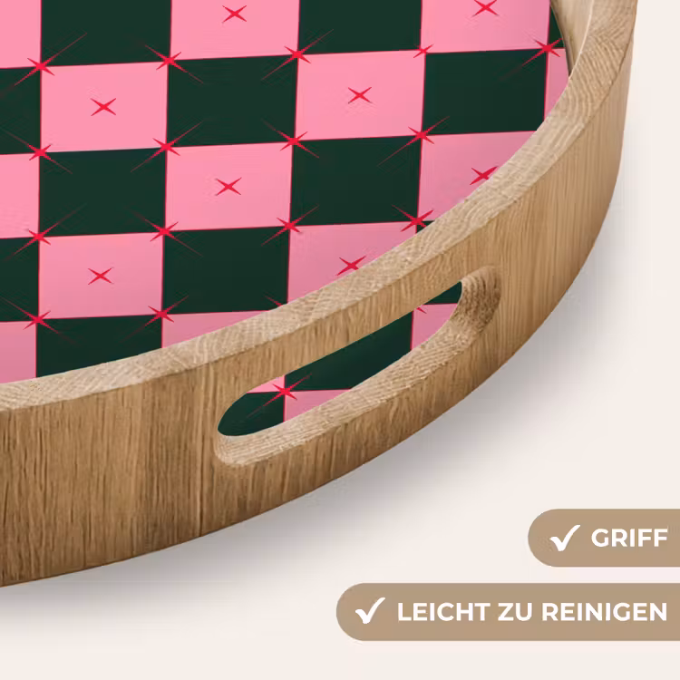 Tablett - Stern – Rosa – Grün – Weihnachten — 5