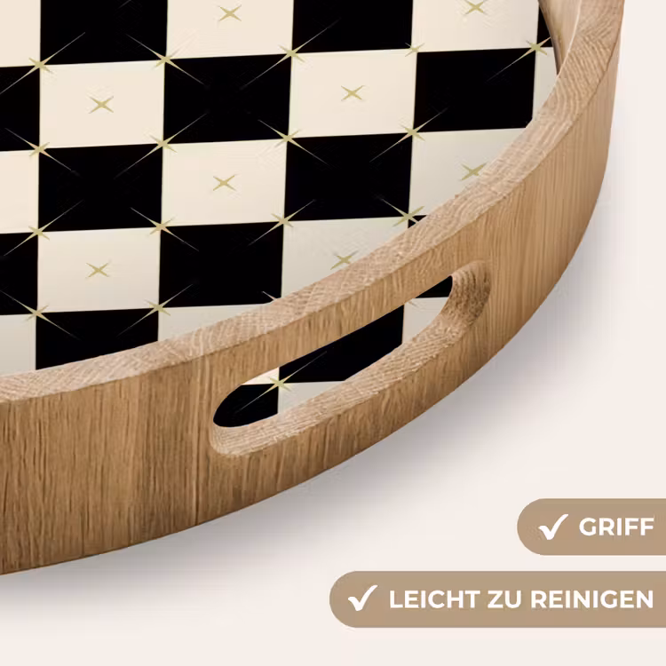Tablett - Stern – Schwarz – Weiß – Weihnachten — 5