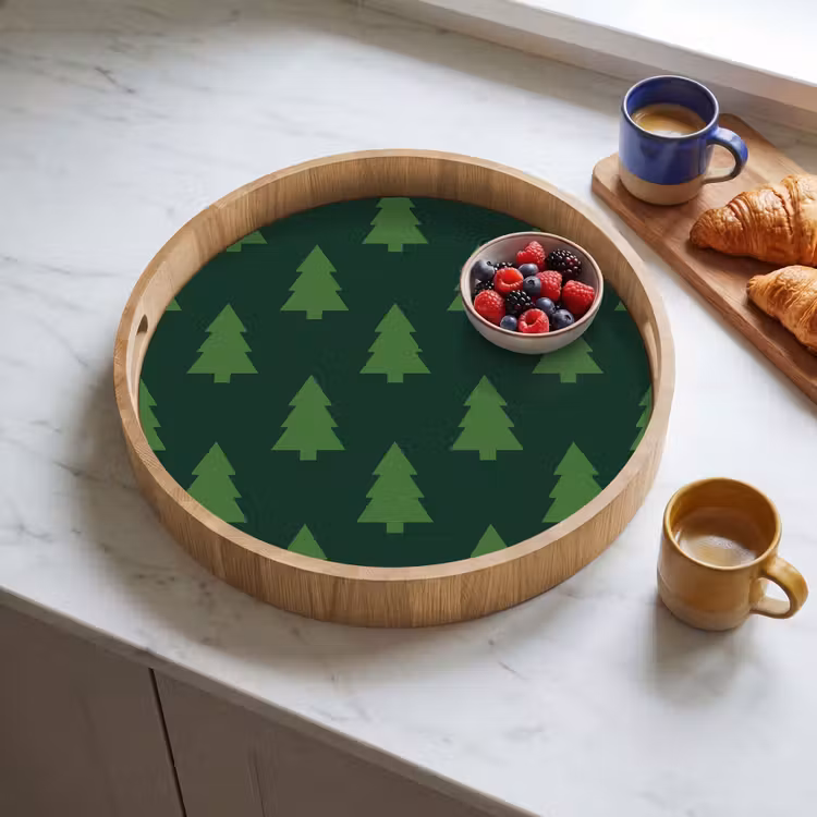 Tablett - Weihnachtsbaum – Grün – Weihnachten — 4