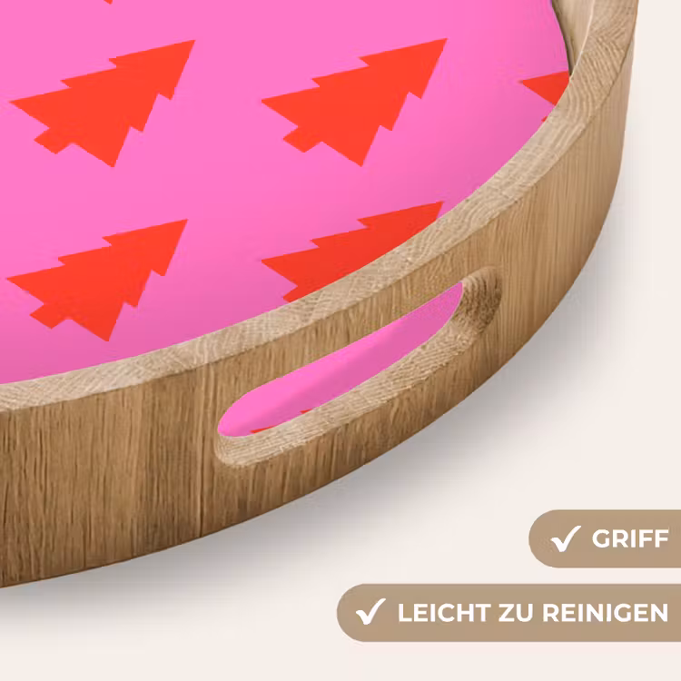 Tablett - Weihnachtsbaum – Rot – Neon — 5