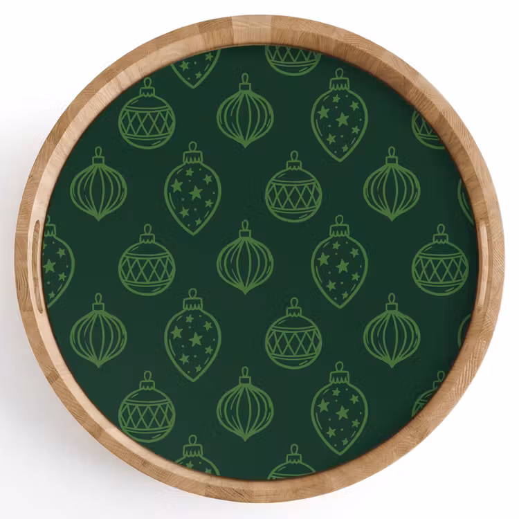 Tablett - Weihnachtskugel – Grün – Weihnachten — 1