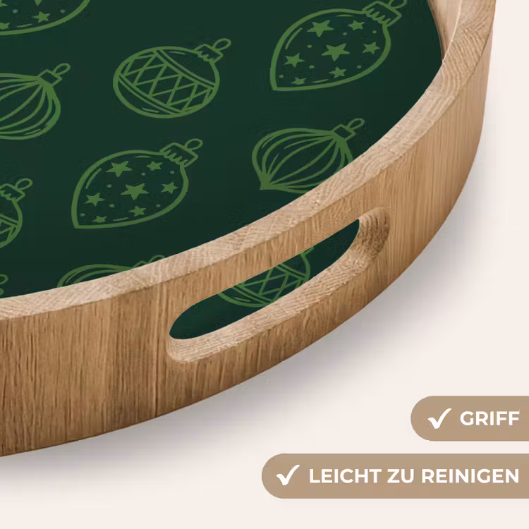 Tablett - Weihnachtskugel – Grün – Weihnachten — 5