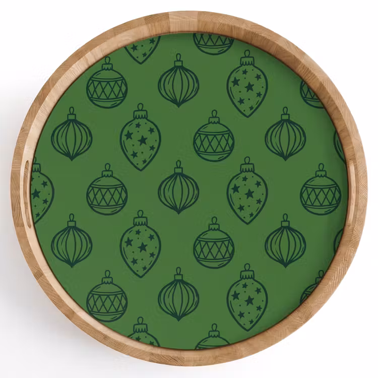 Tablett - Weihnachtskugel – Weihnachten – Grün — 1