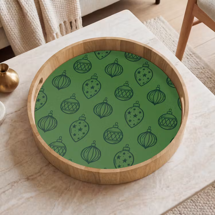 Tablett - Weihnachtskugel – Weihnachten – Grün — 2