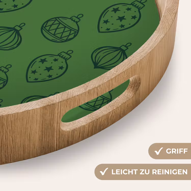 Tablett - Weihnachtskugel – Weihnachten – Grün — 5