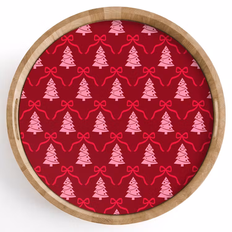 Tablett - Schleife – Rot – Rosa – Weihnachten — 1