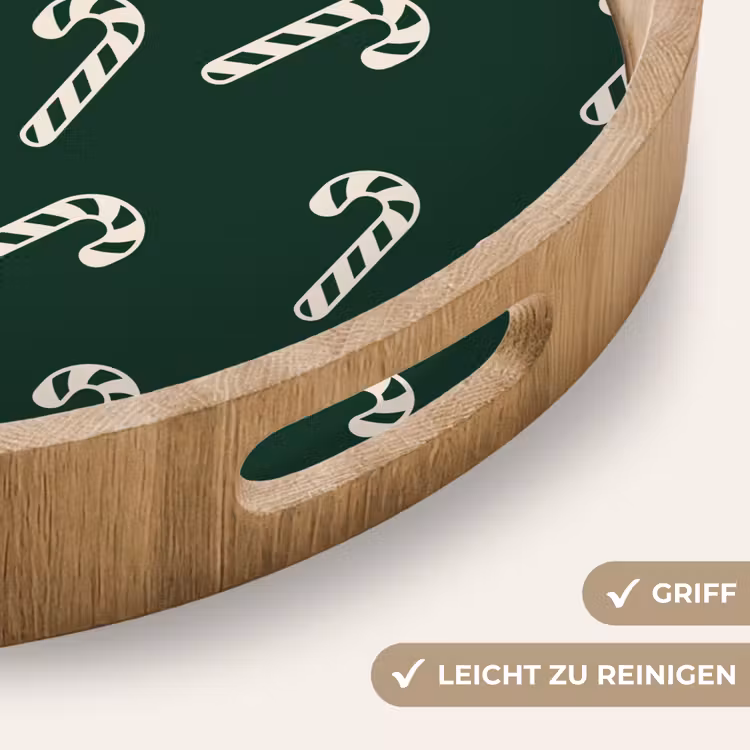 Tablett - Weihnachten – Grün – Weiß – Zuckerstange — 5