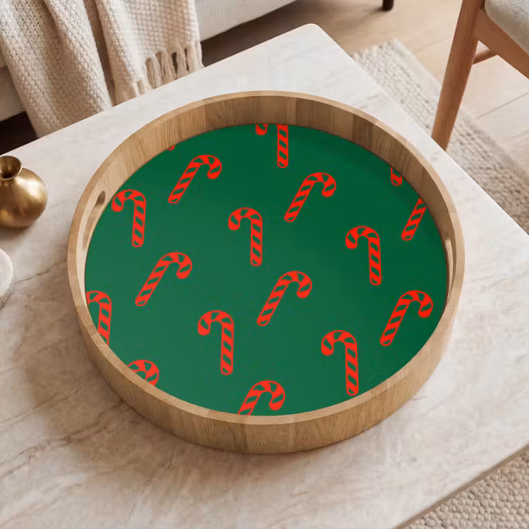 Tablett - Weihnachten – Grün – Rot – Zuckerstange — 2