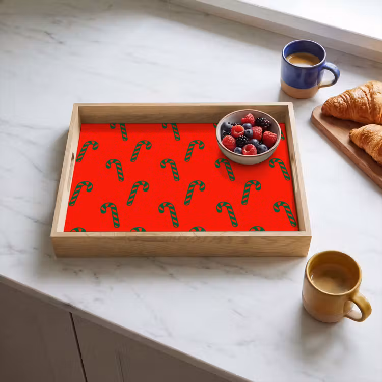 Tablett - Weihnachten – Rot – Grün – Zuckerstange — 4