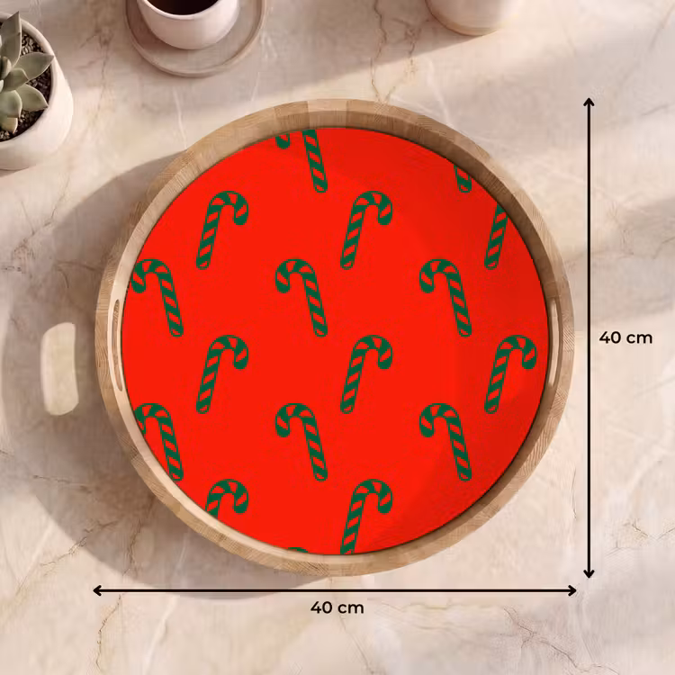 Tablett - Weihnachten – Rot – Grün – Zuckerstange — 9