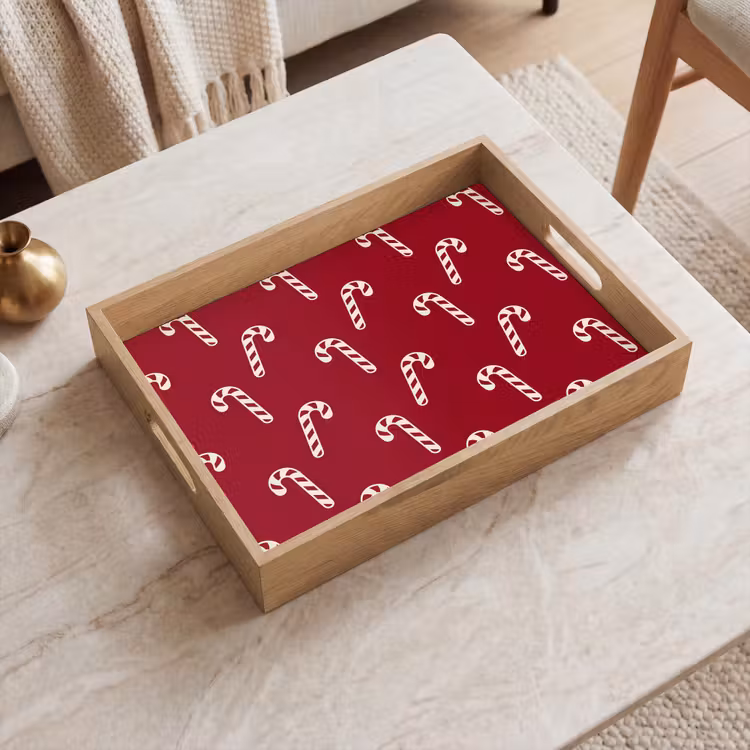 Tablett - Weihnachten – Rot – Weiß – Zuckerstange — 2