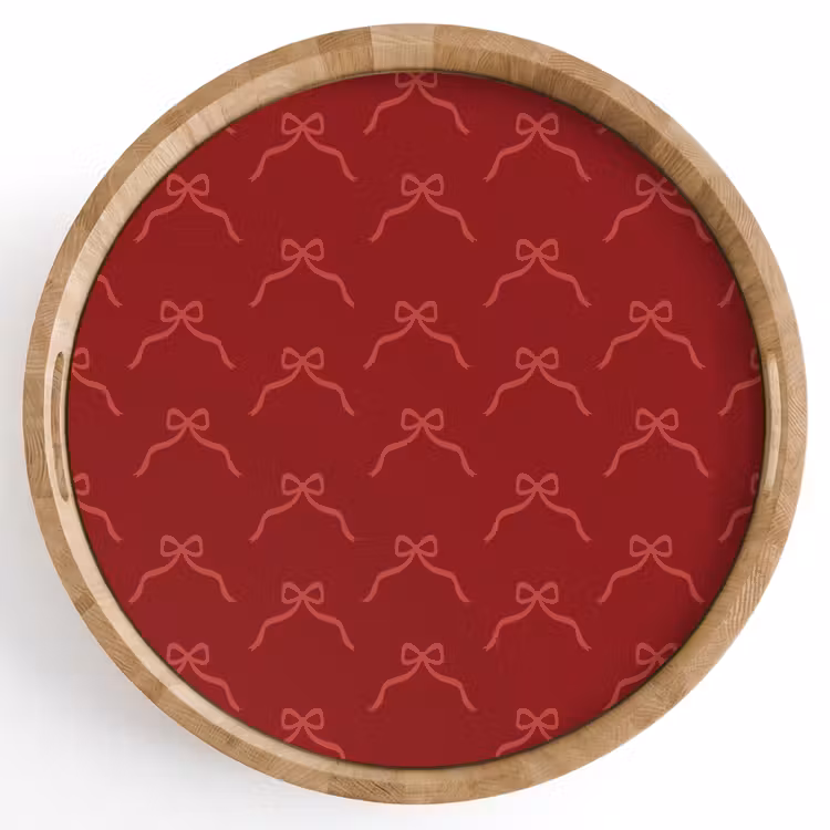 Tablett - Schleife – Rosa – Rot – Weihnachten — 1