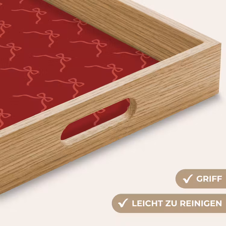 Tablett - Schleife – Rosa – Rot – Weihnachten — 5
