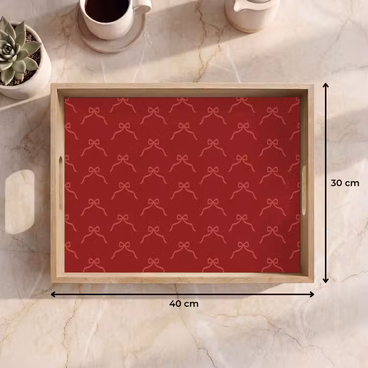 Tablett - Schleife – Rosa – Rot – Weihnachten — 9