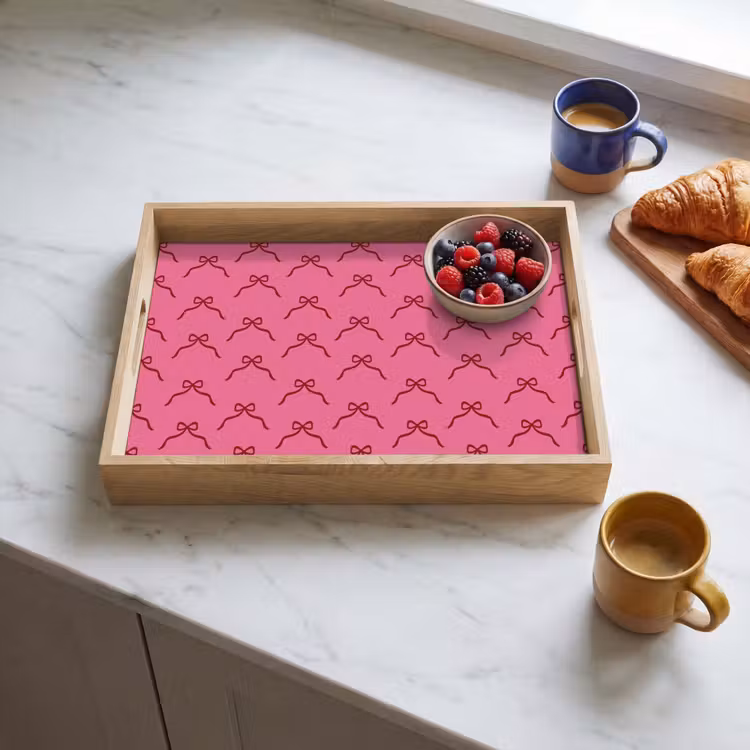 Tablett - Schleife – Rot – Rosa – Weihnachten — 4