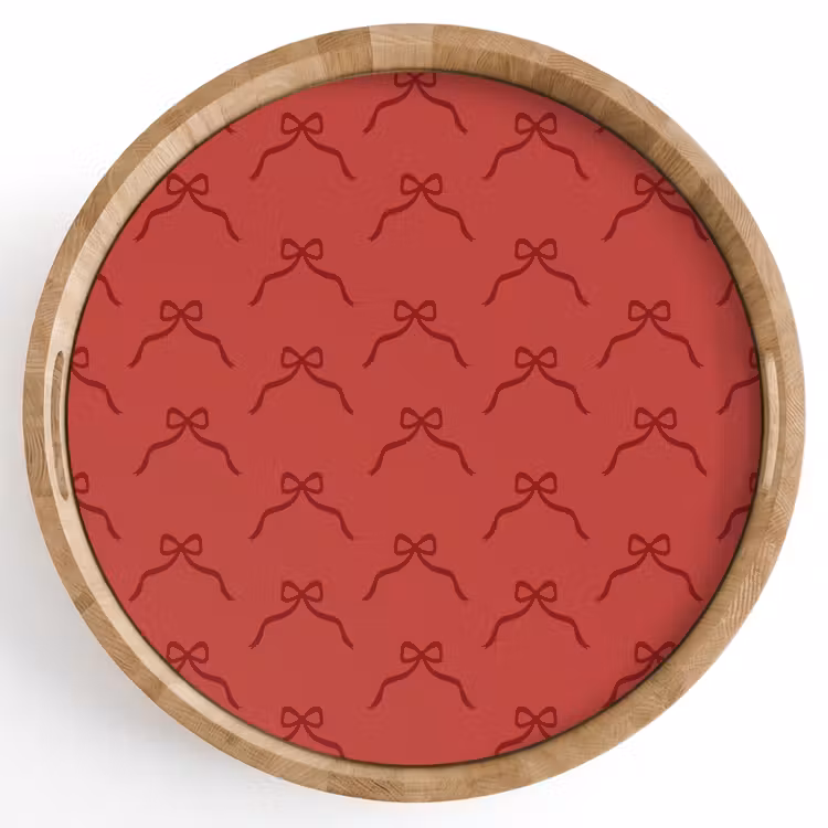 Tablett - Schleife – Rot – Weihnachten — 1