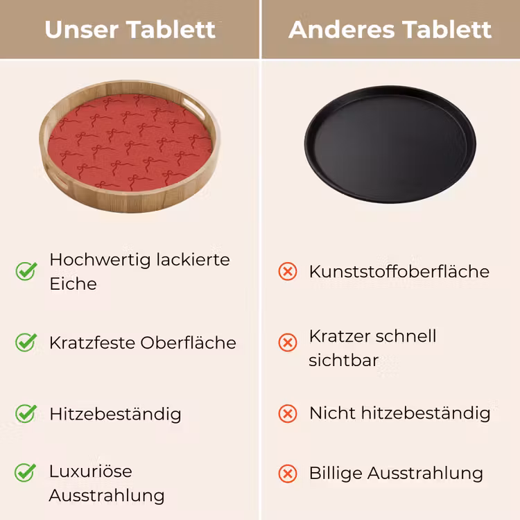 Tablett - Schleife – Rot – Weihnachten — 3