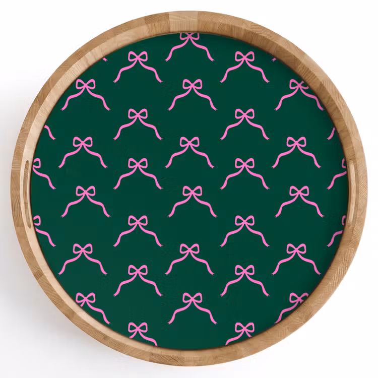 Tablett - Weihnachten – Neon – Grün – Schleife — 1