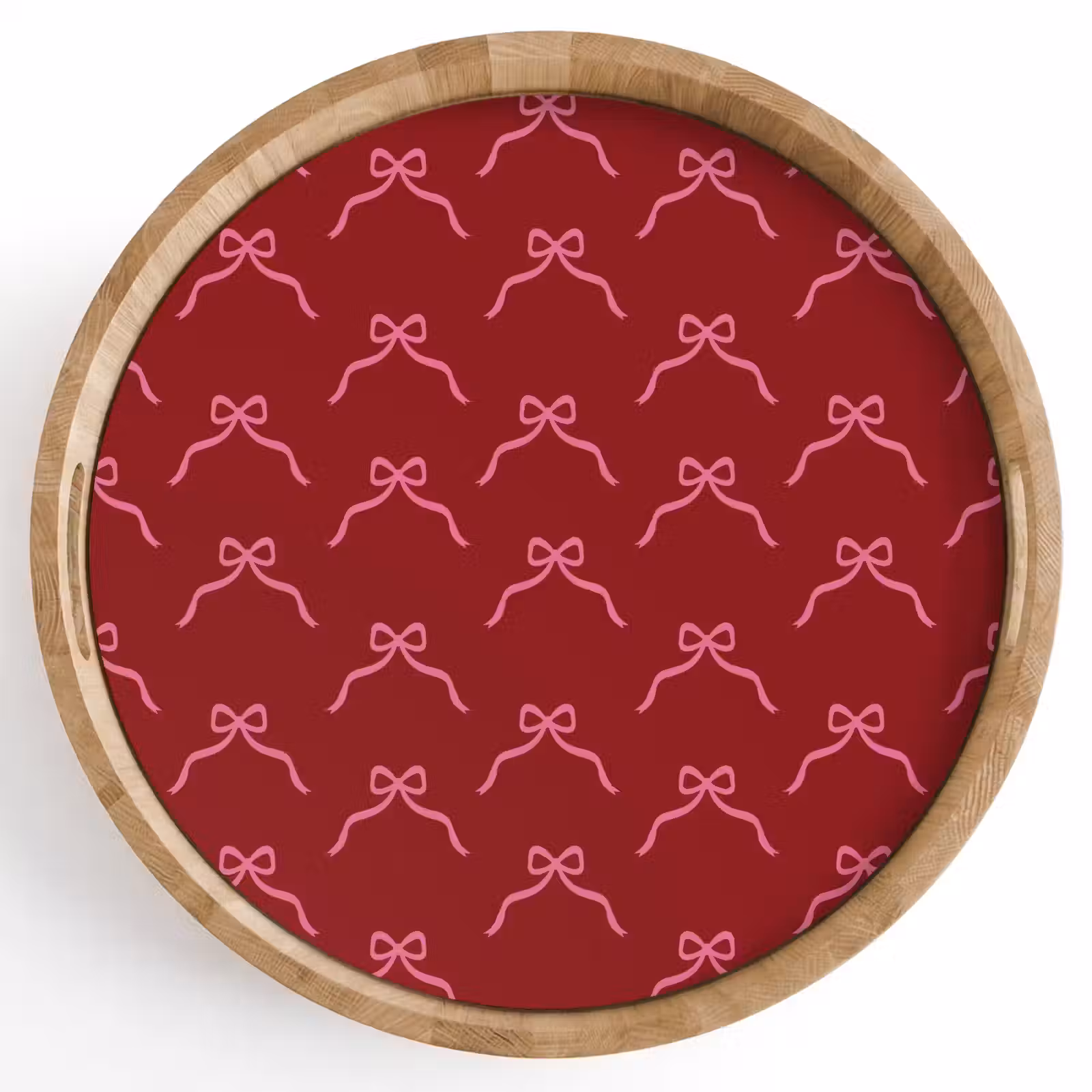 Tablett - Schleife – Weihnachten – Rot – Rosa — 1
