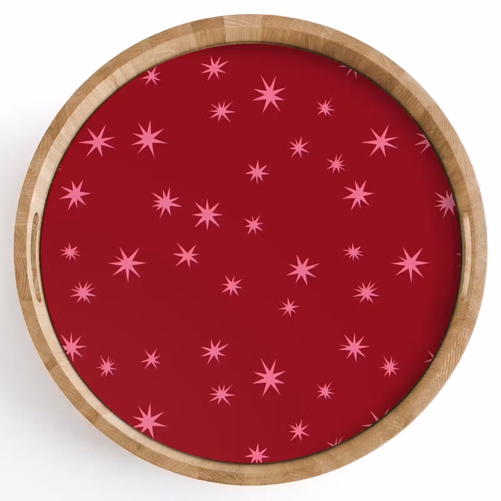 Tablett - Stern – Rosa – Weihnachten – Rot — 1