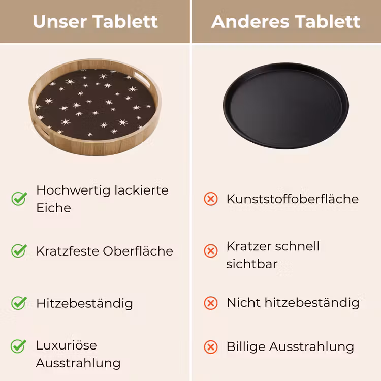 Tablett - Braun – Stern – Weihnachten — 3