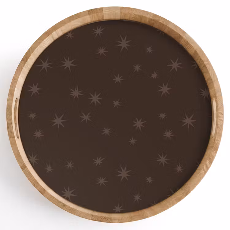 Tablett - Braun – Sterne – Weihnachten — 1