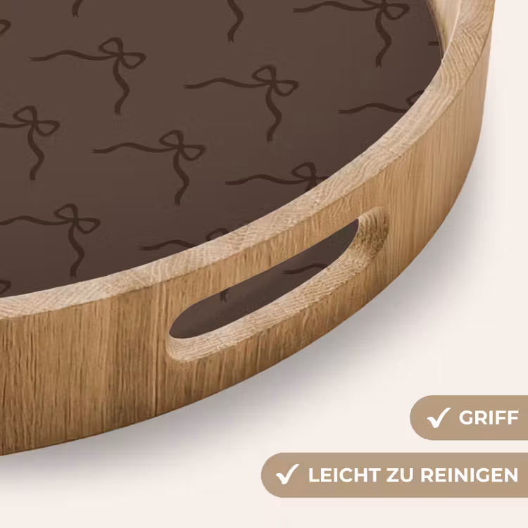 Tablett - Braun – Weihnachten – Schleife — 5