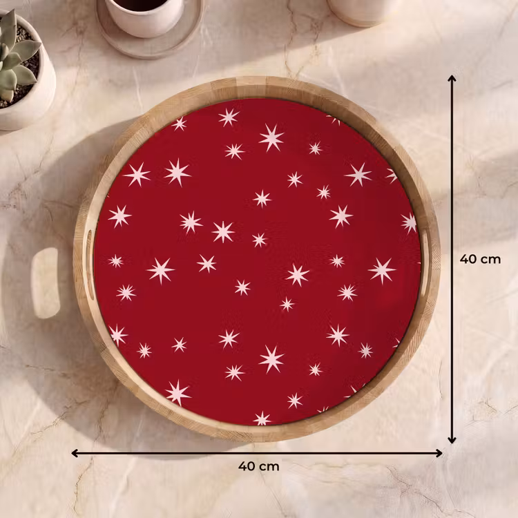 Tablett - Rot – Weiß – Weihnachten – Stern — 9