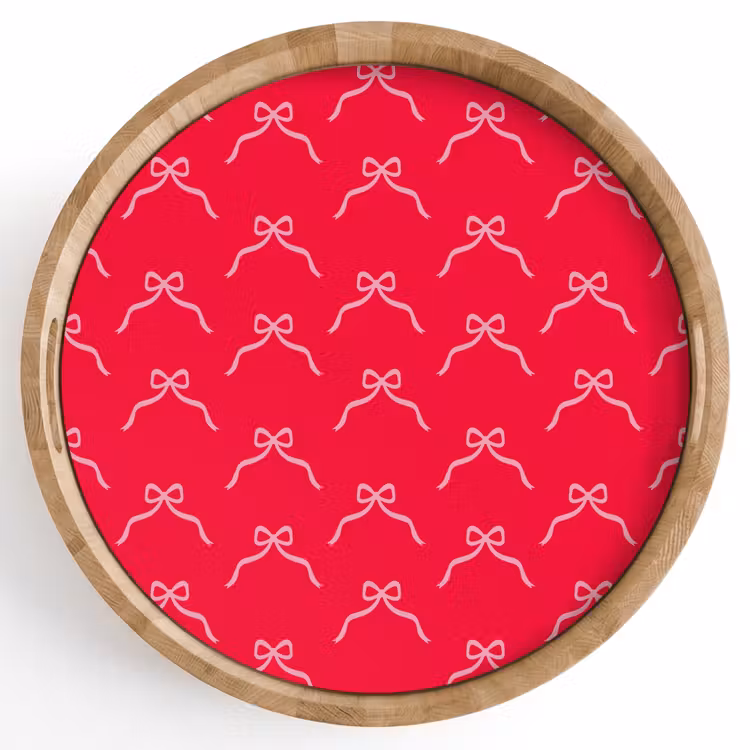 Tablett - Schleife – Rot – Weihnachten — 1