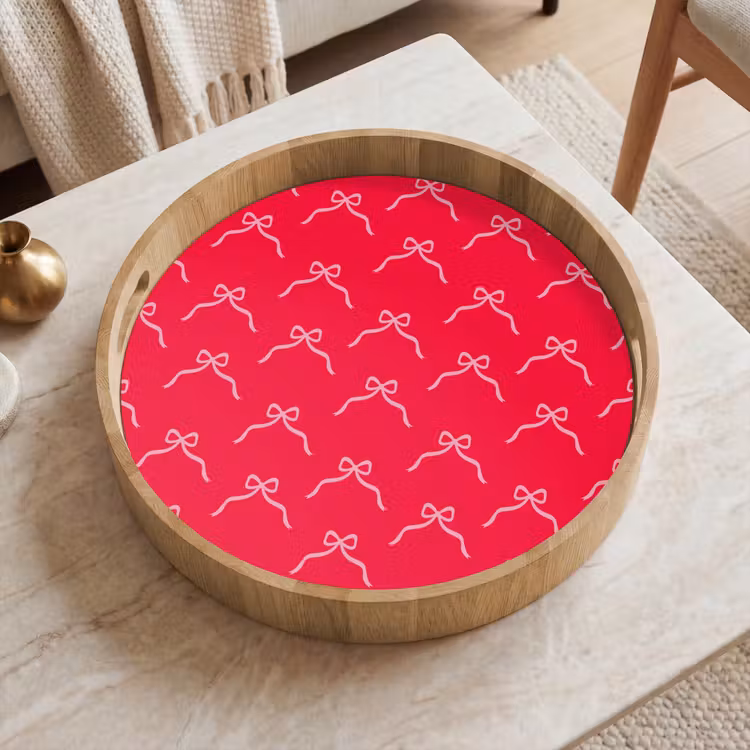 Tablett - Schleife – Rot – Weihnachten — 2