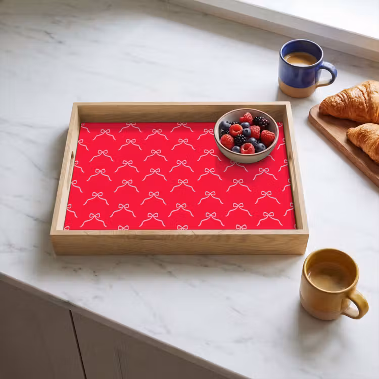 Tablett - Schleife – Rot – Weihnachten — 4