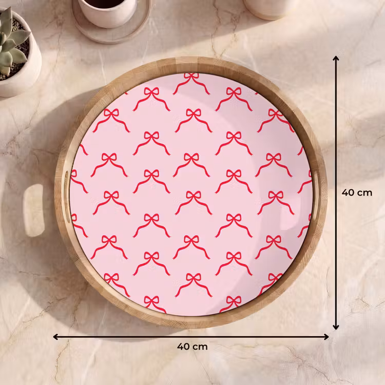 Tablett - Schleife – Rot – Weihnachten – Rosa — 9