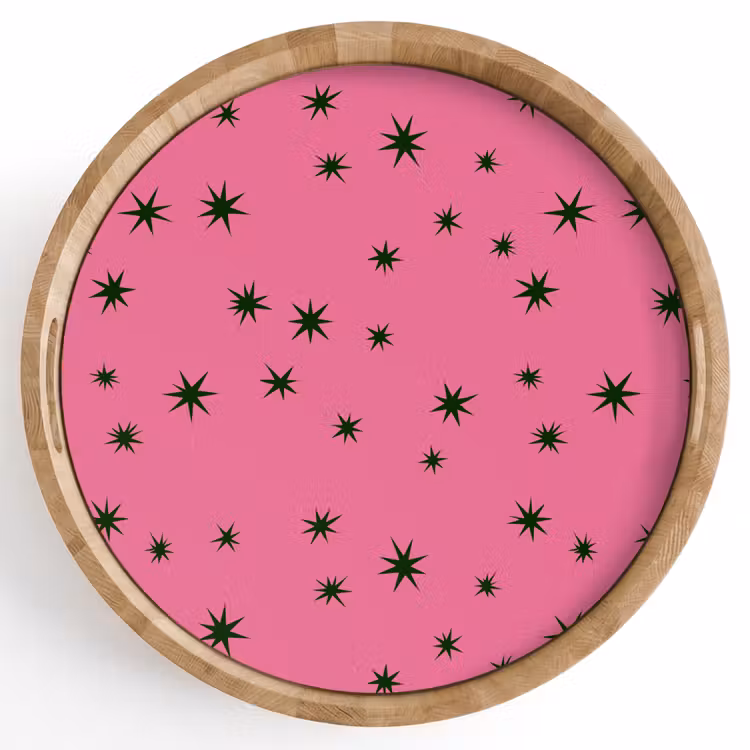 Tablett - Stern – Grün – Rosa – Weihnachten — 1