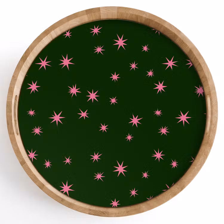 Tablett - Stern – Rosa – Grün – Weihnachten — 1