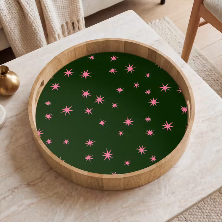 Tablett - Stern – Rosa – Grün – Weihnachten — 2