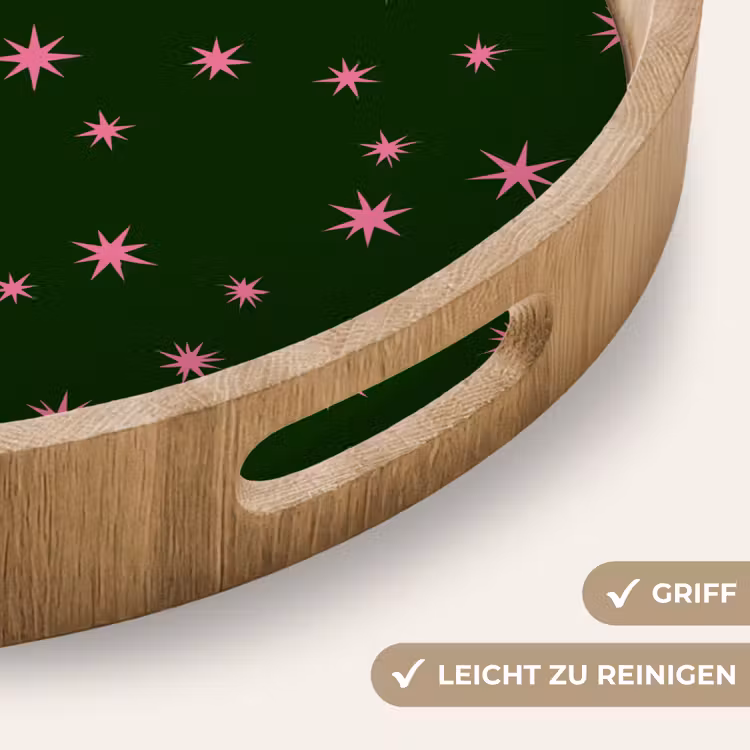 Tablett - Stern – Rosa – Grün – Weihnachten — 5