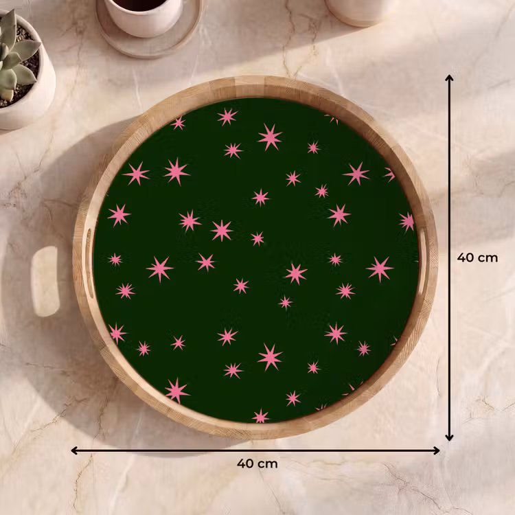 Tablett - Stern – Rosa – Grün – Weihnachten — 9