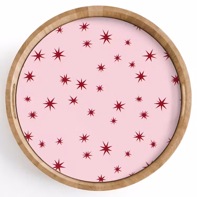 Tablett - Stern – Rosa – Rot — 1